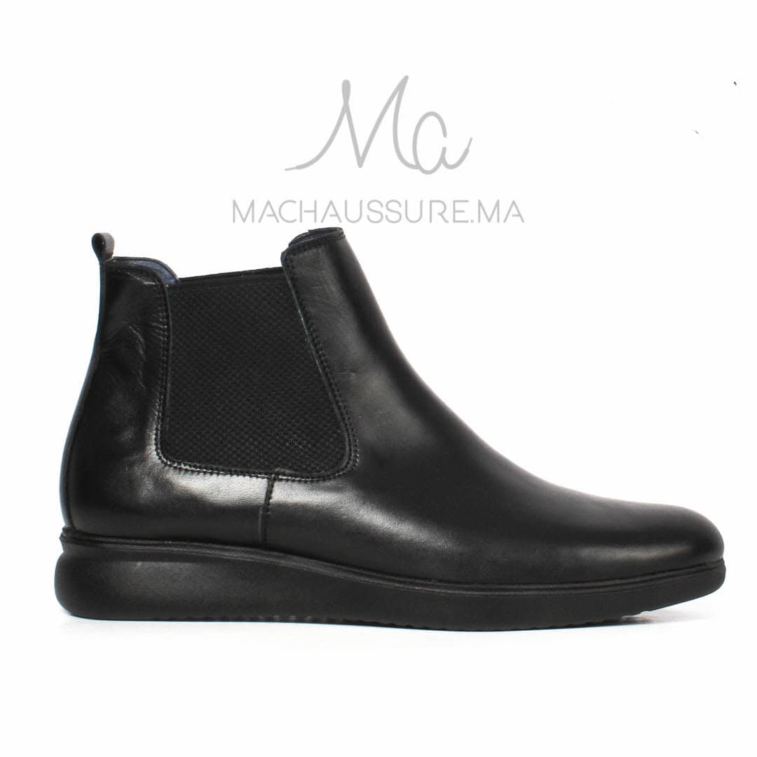 BRIGHTON - BOOTS Cuir Hommes -Noir.