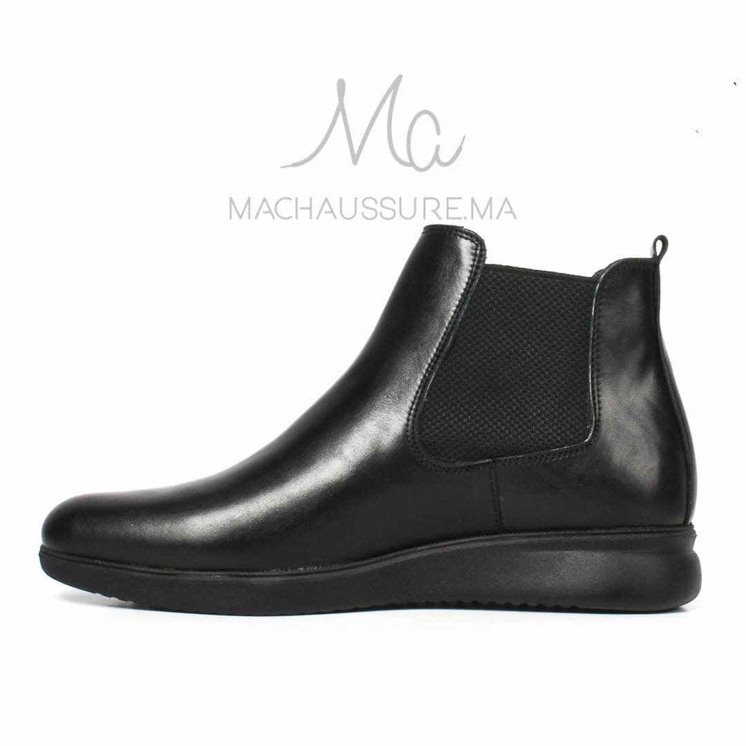 BRIGHTON - BOOTS Cuir Hommes -Noir.
