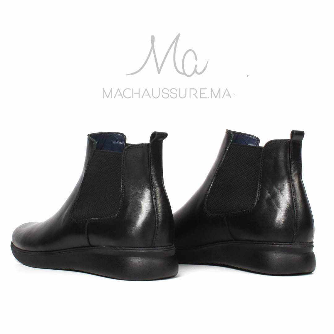 BRIGHTON - BOOTS Cuir Hommes -Noir.