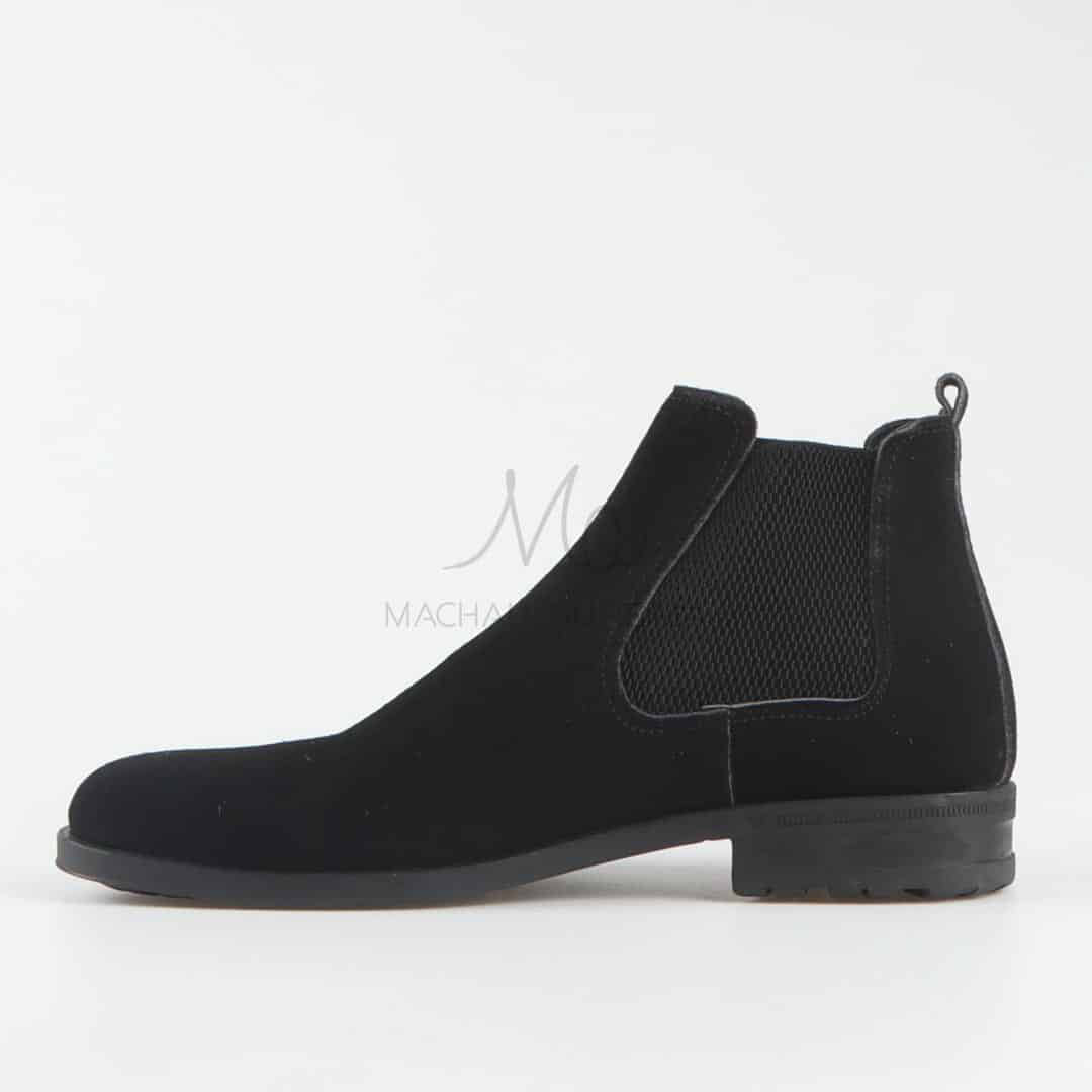 CHELSEA - Bottines en Daim Noir.