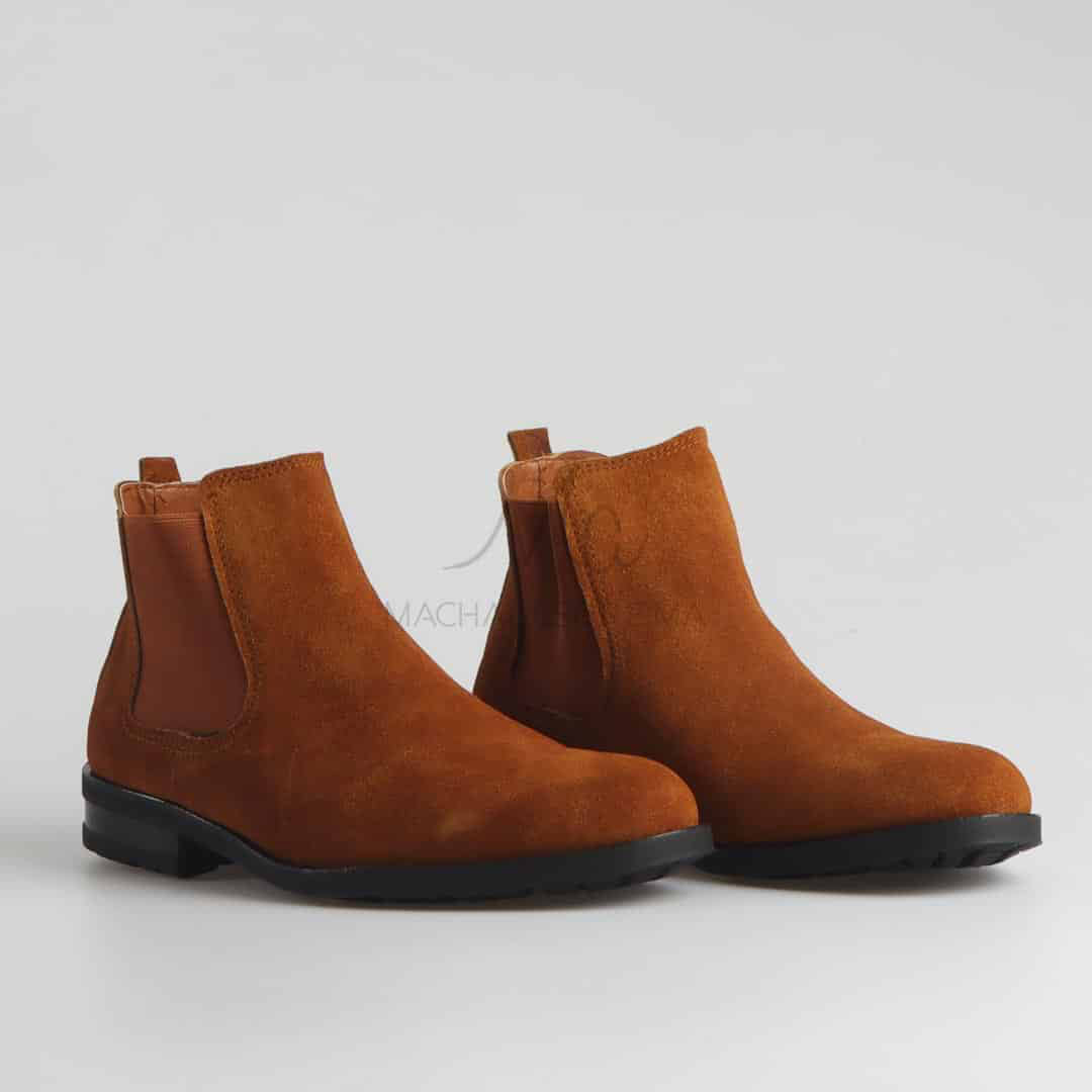 CHELSEA - Bottines en Daim Tabac.