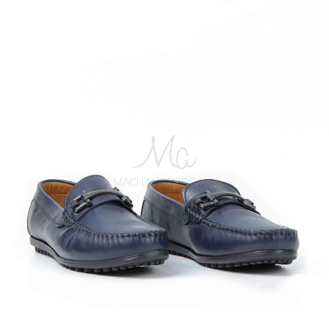 ONIAS - Mocassins 100% CUIR en Bleu.