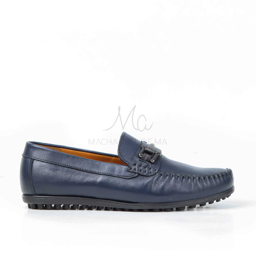 ONIAS - Mocassins 100% CUIR en Bleu.