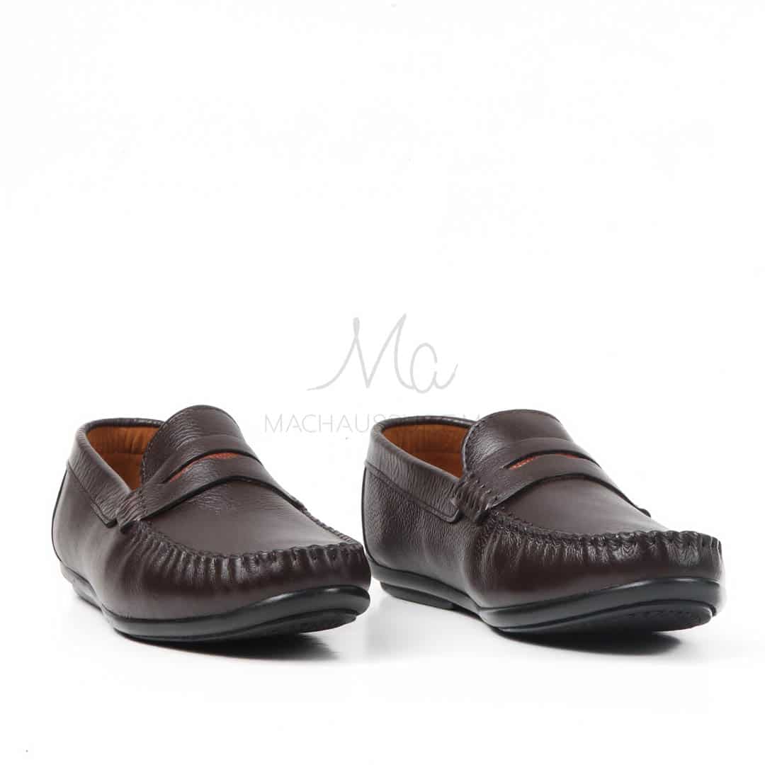 Mocassins 100% Cuir Marron.