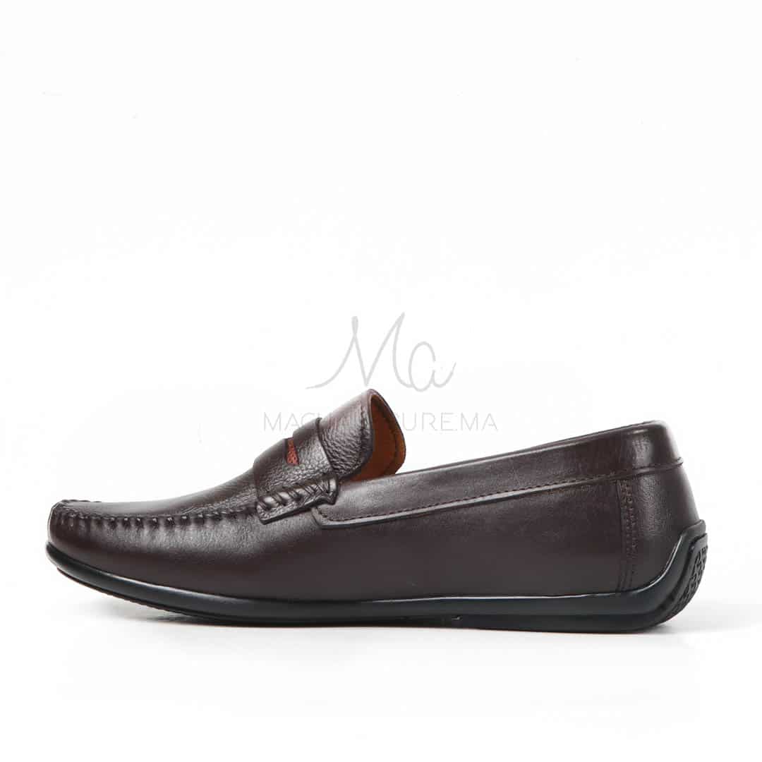 Mocassins 100% Cuir Marron.