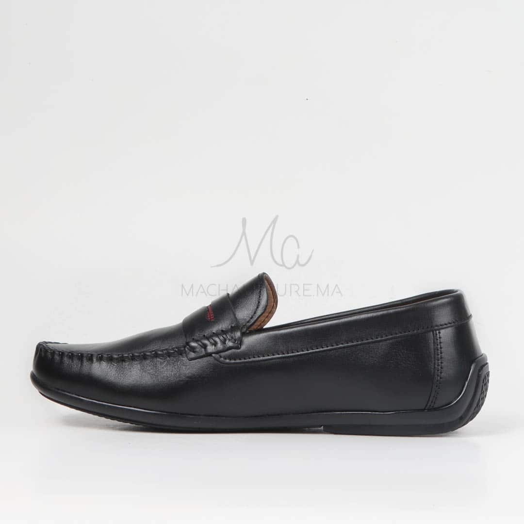 Mocassins 100% Cuir Noir.