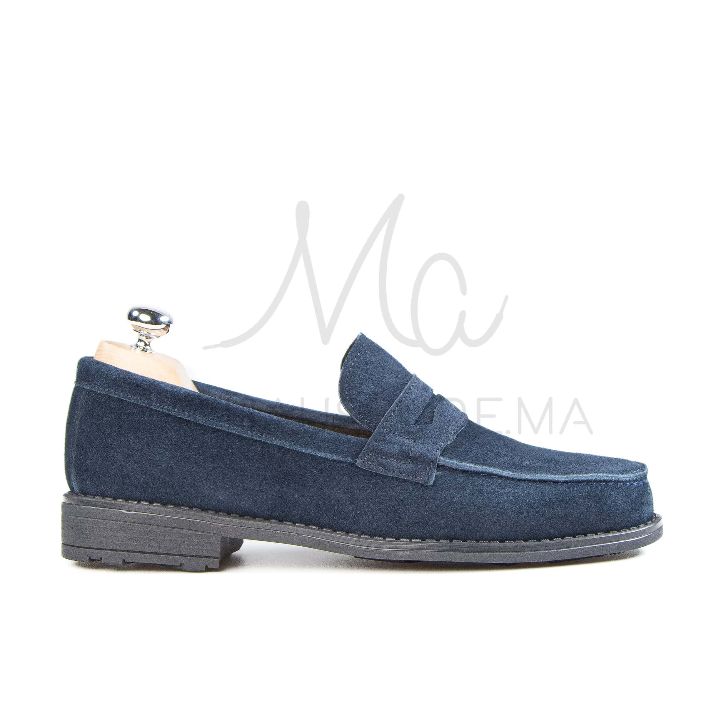 RIAD – Mocassins Hommes en Bleu Marine.