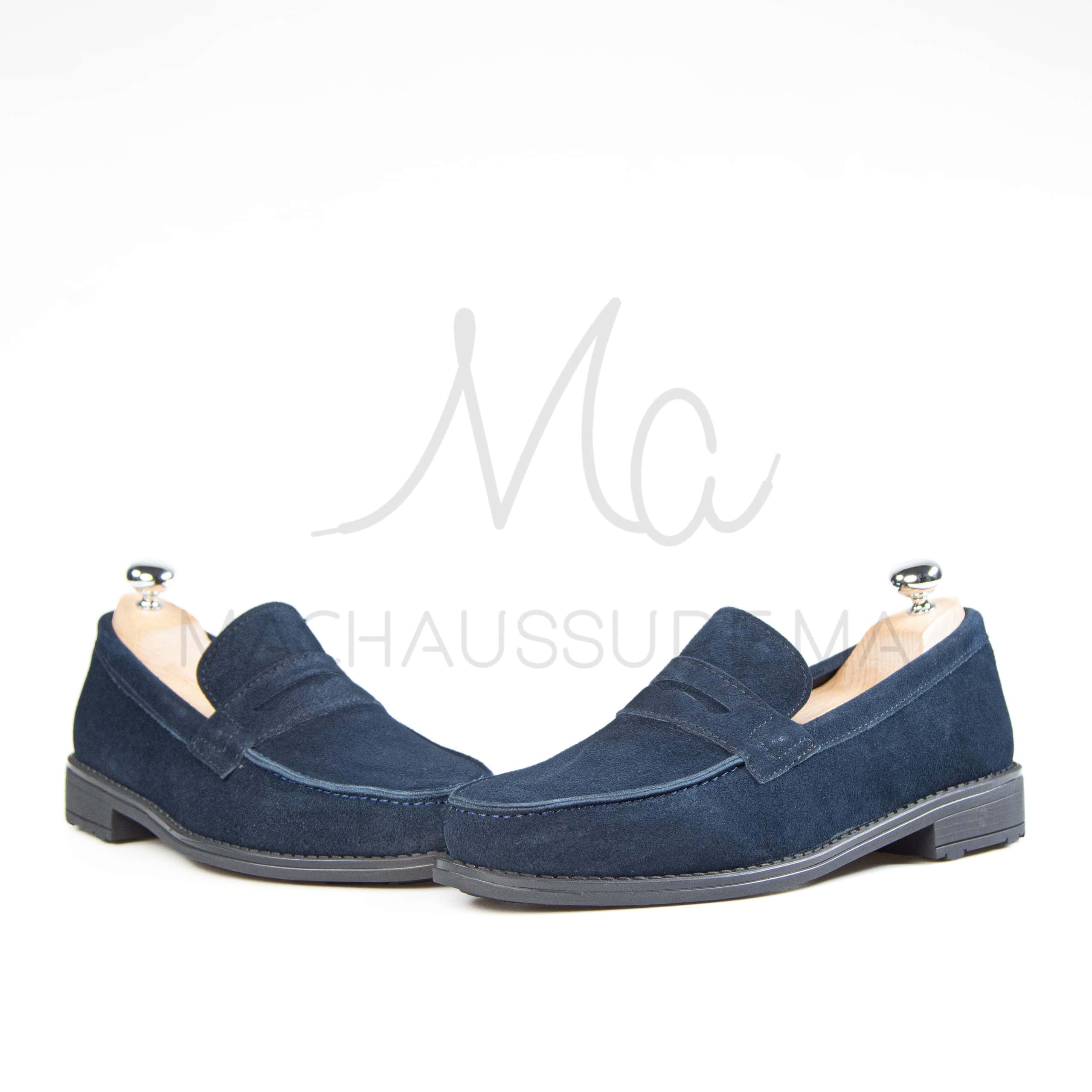 RIAD – Mocassins Hommes en Bleu Marine.