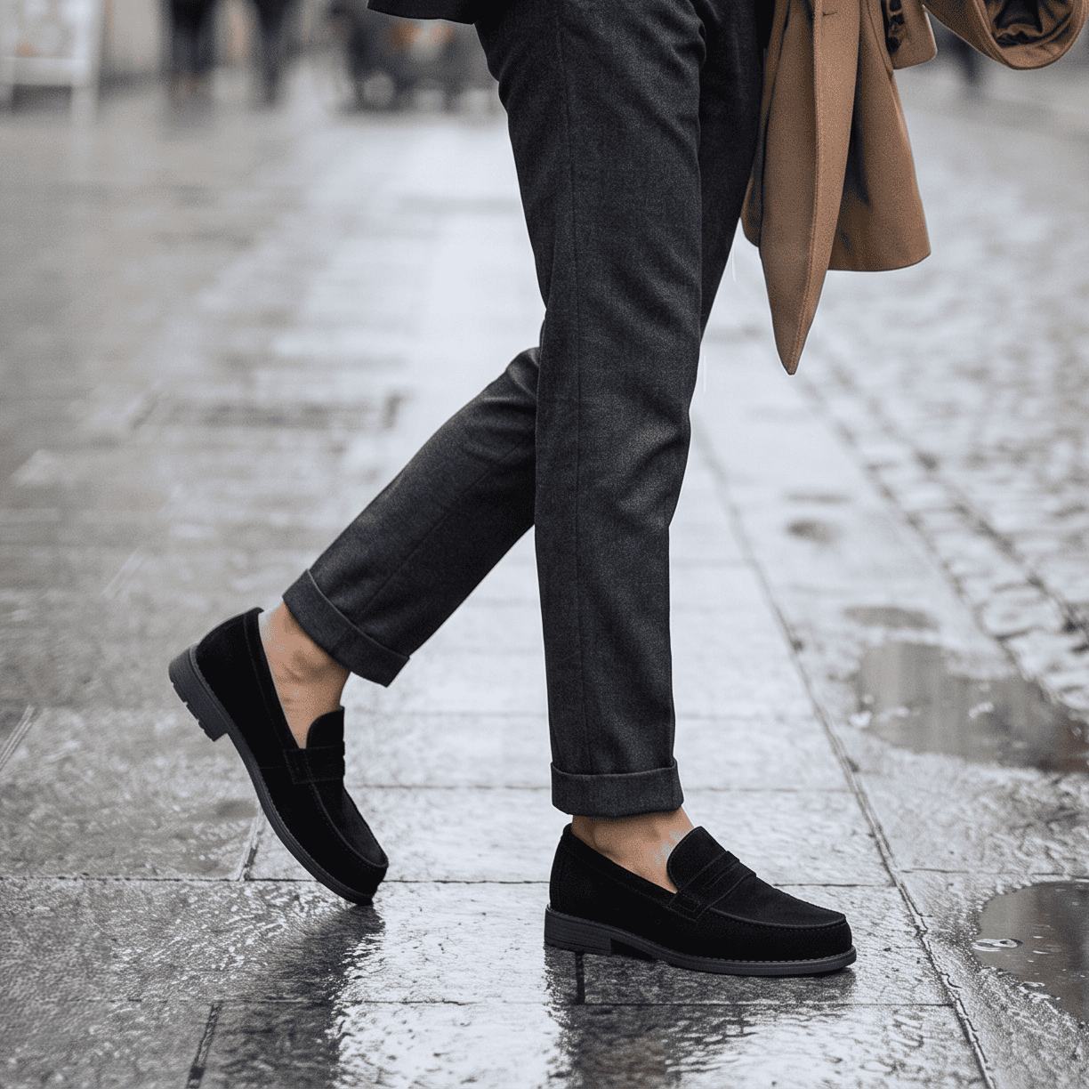 RIAD – Mocassins Hommes en Noir.