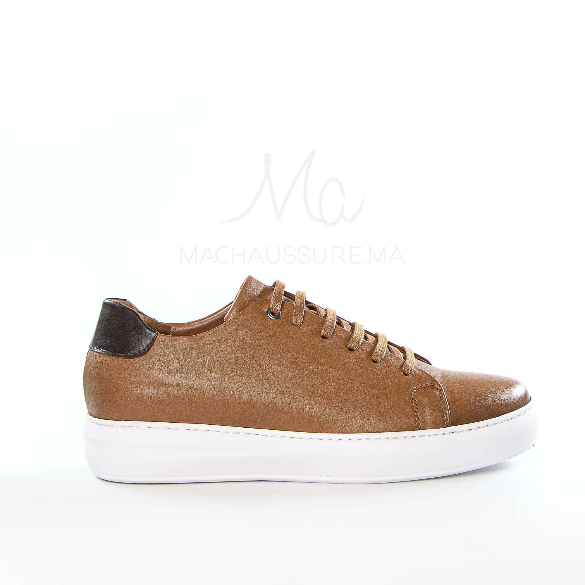 Velocity - Baskets confortables en Tabac.
