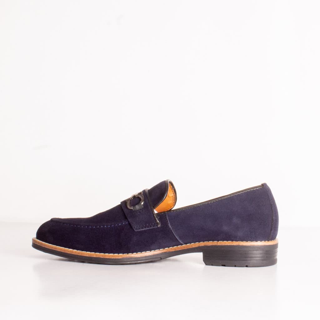 RUNWELL – Chaussures de ville 100% Daim – Bleu marine.