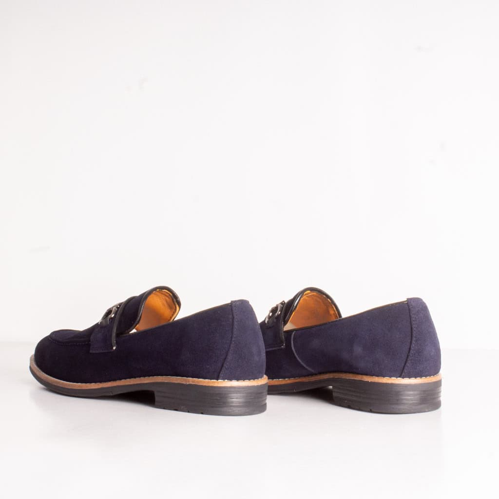 RUNWELL – Chaussures de ville 100% Daim – Bleu marine.