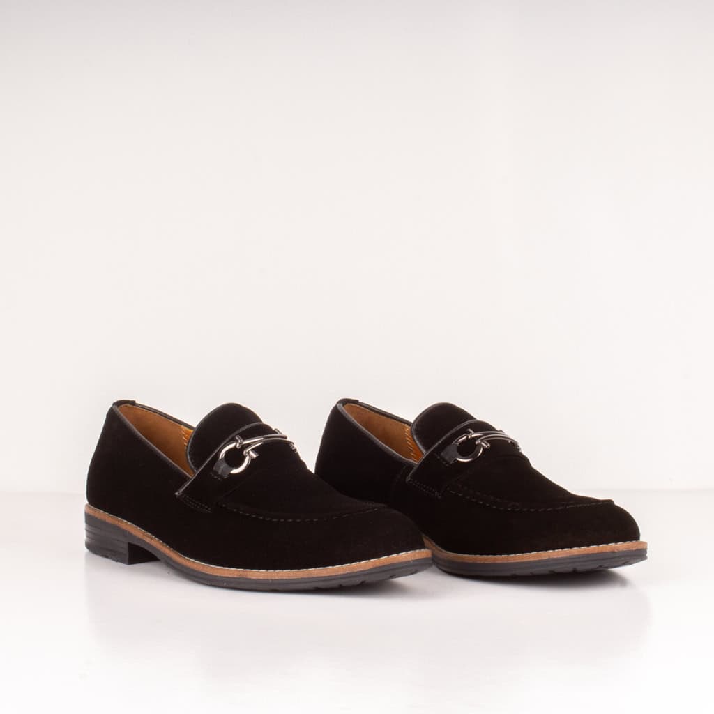 RUNWELL – Chaussure de ville 100% Daim – Noir.