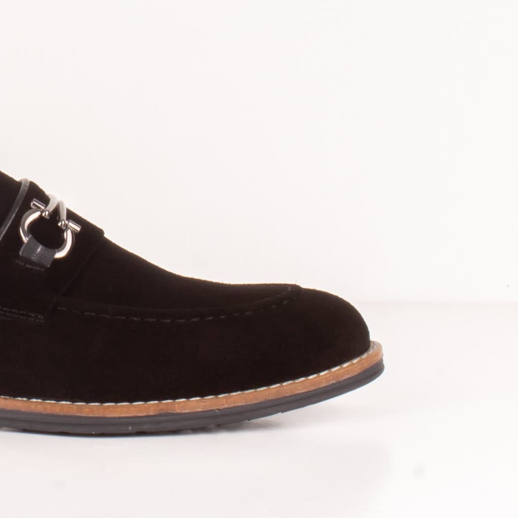 RUNWELL – Chaussure de ville 100% Daim – Noir.