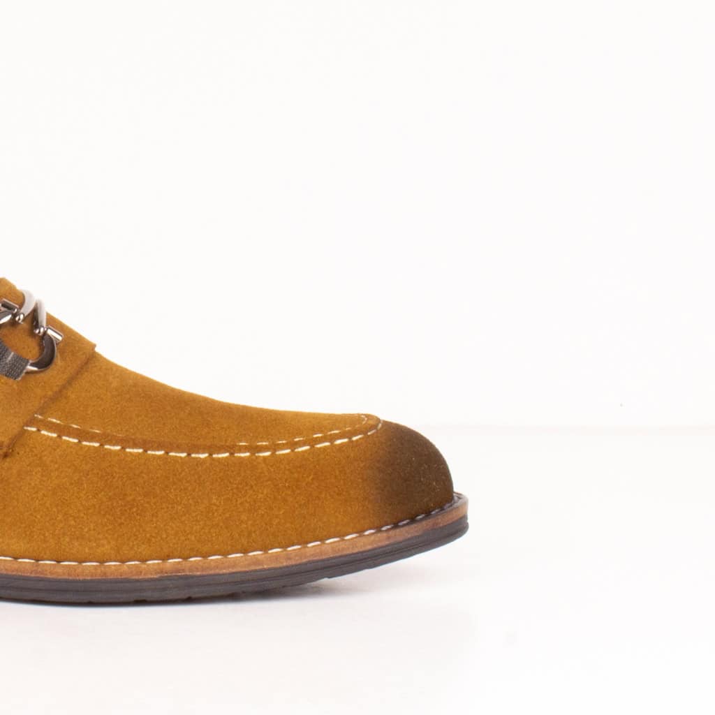 RUNWELL – Chaussure de ville 100% Daim – Tabac.