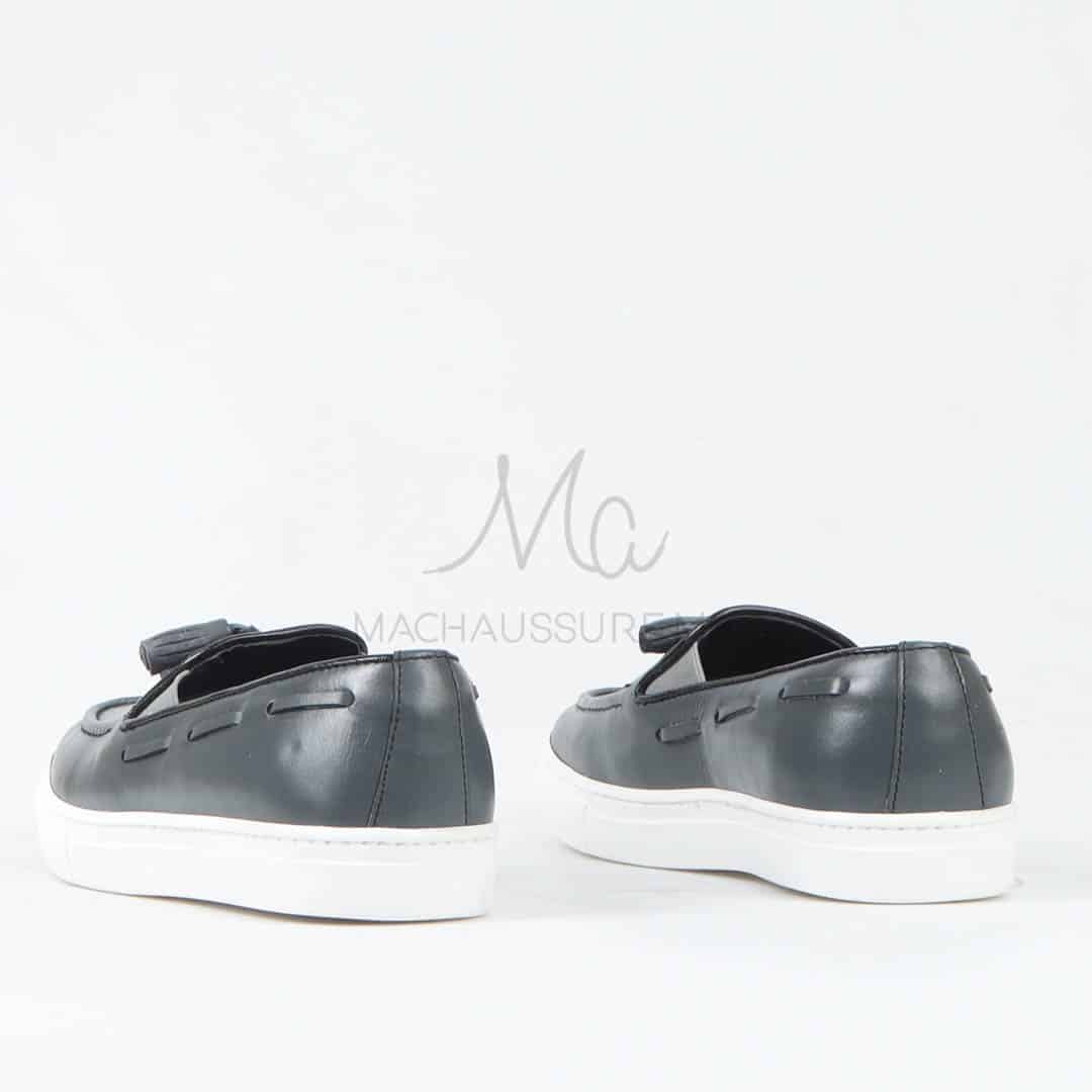 Mocassin 100% Cuir Gris.