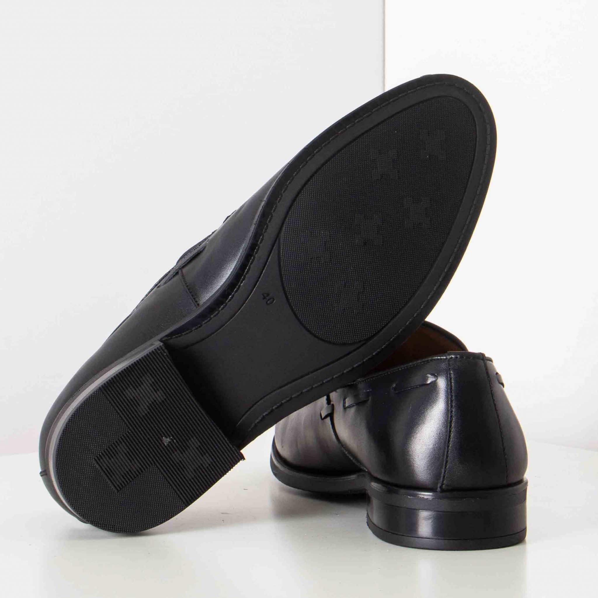 DANVER – Chaussure de ville 100% cuir - Noir.