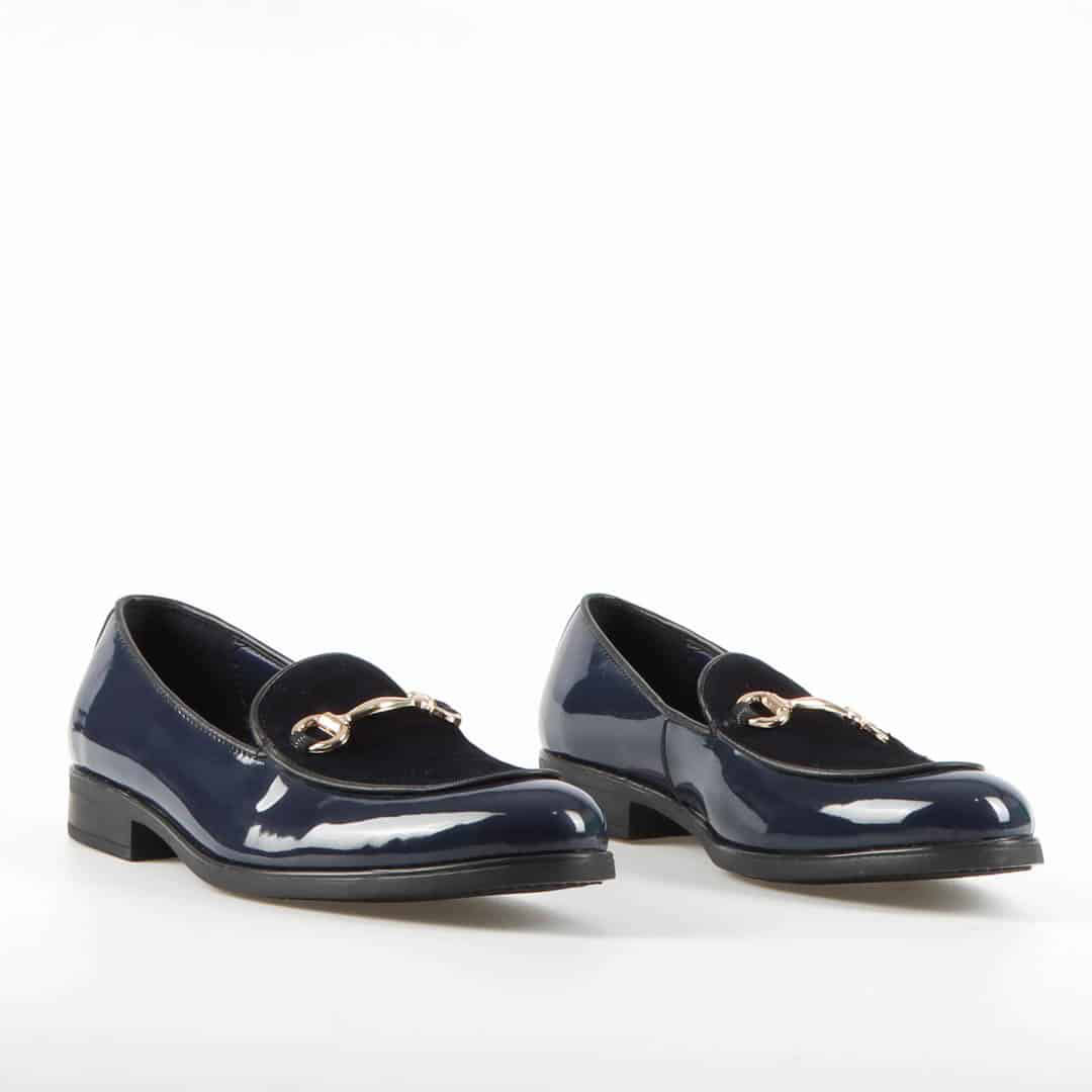 CALIX - Chaussures de ville en Cuir - Bleu.