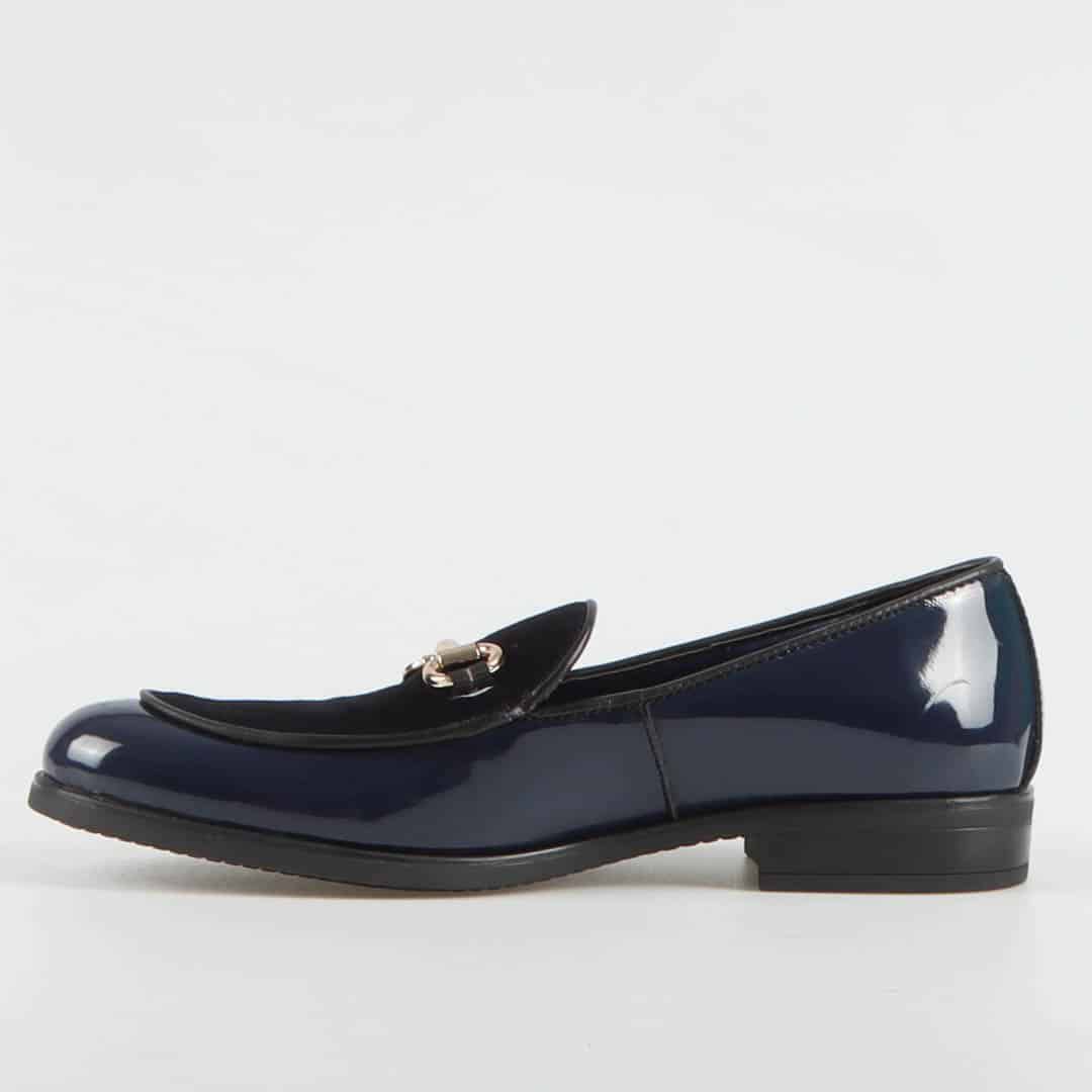 CALIX - Chaussures de ville en Cuir - Bleu.