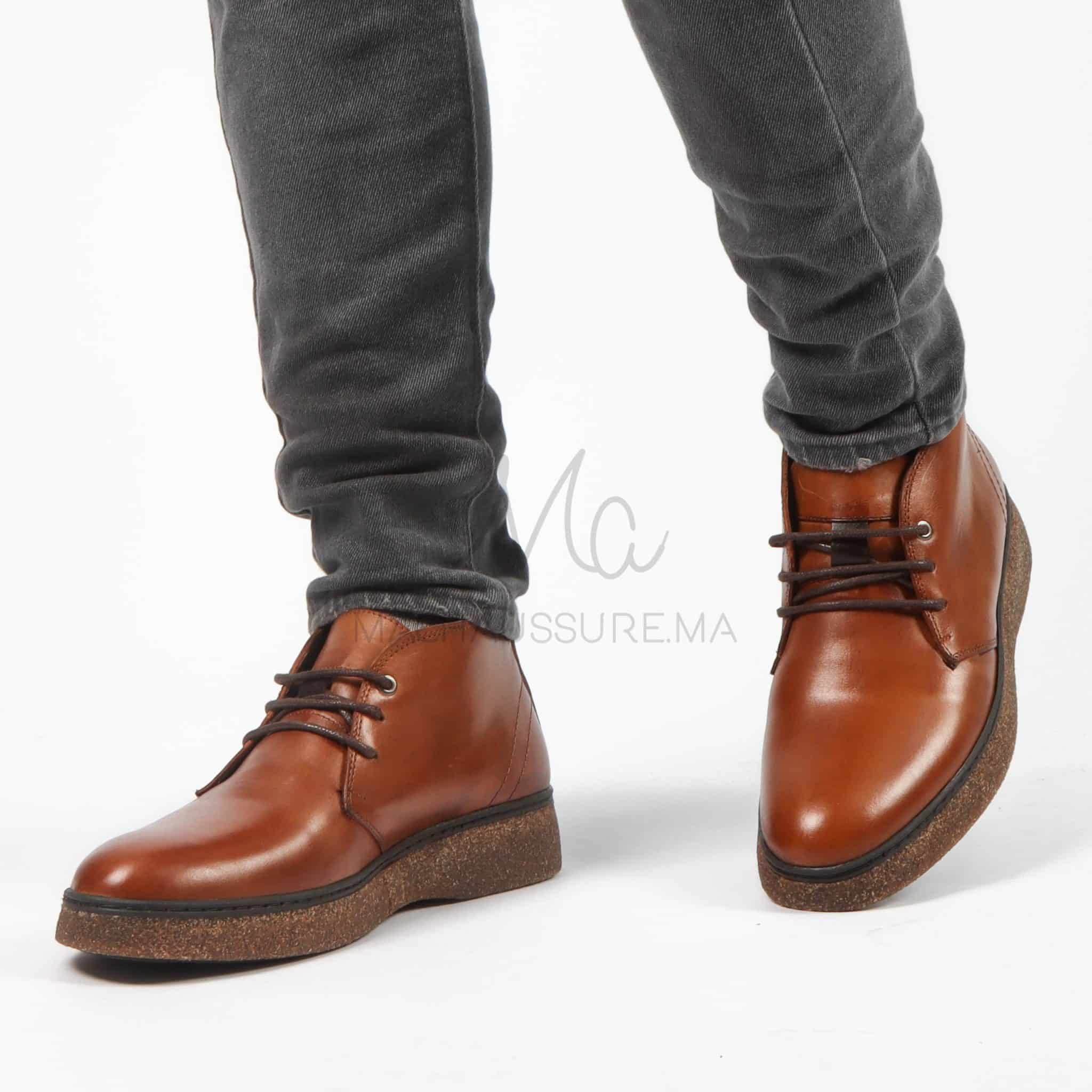 Decorum - Boots Hommes en Tabac.