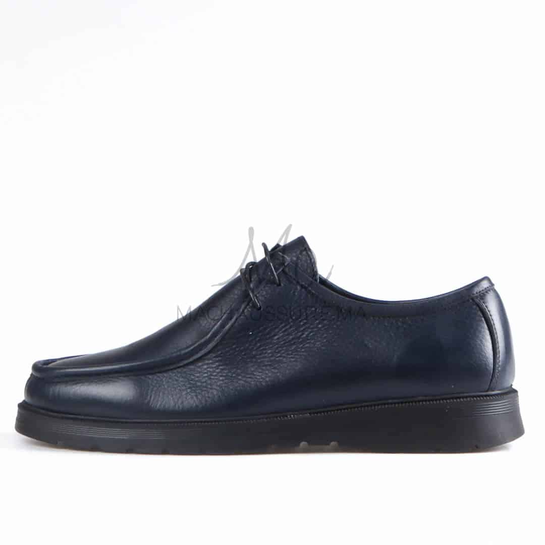 Terzo - Chaussures à lacets pour Hommes 100% Cuir en Bleumarine.