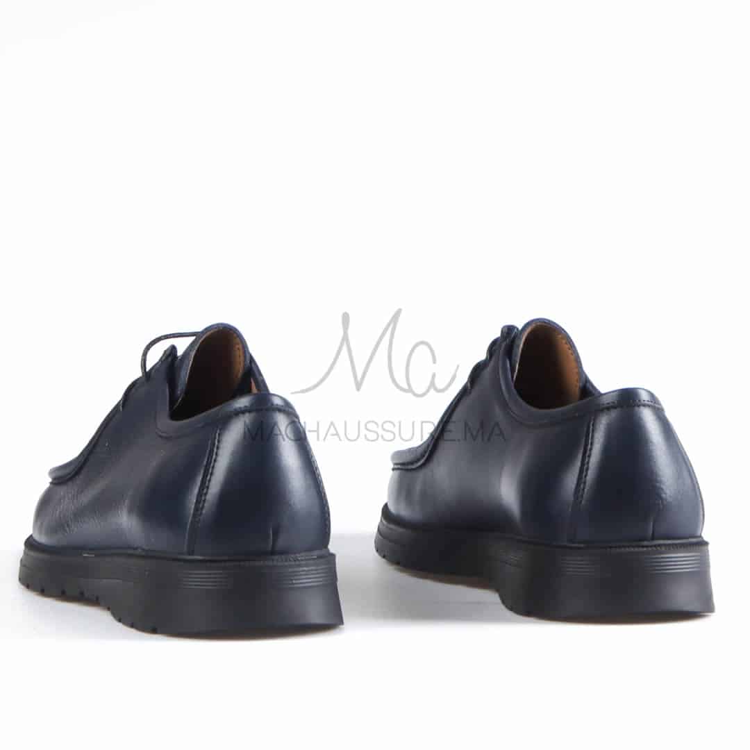 Terzo - Chaussures à lacets pour Hommes 100% Cuir en Bleumarine.
