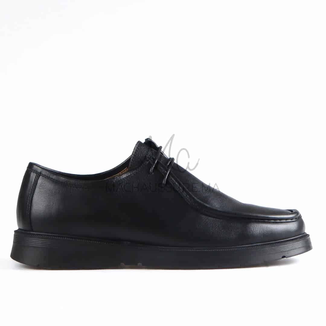 Terzo - Chaussures à lacets pour Hommes 100% Cuir en Noir.