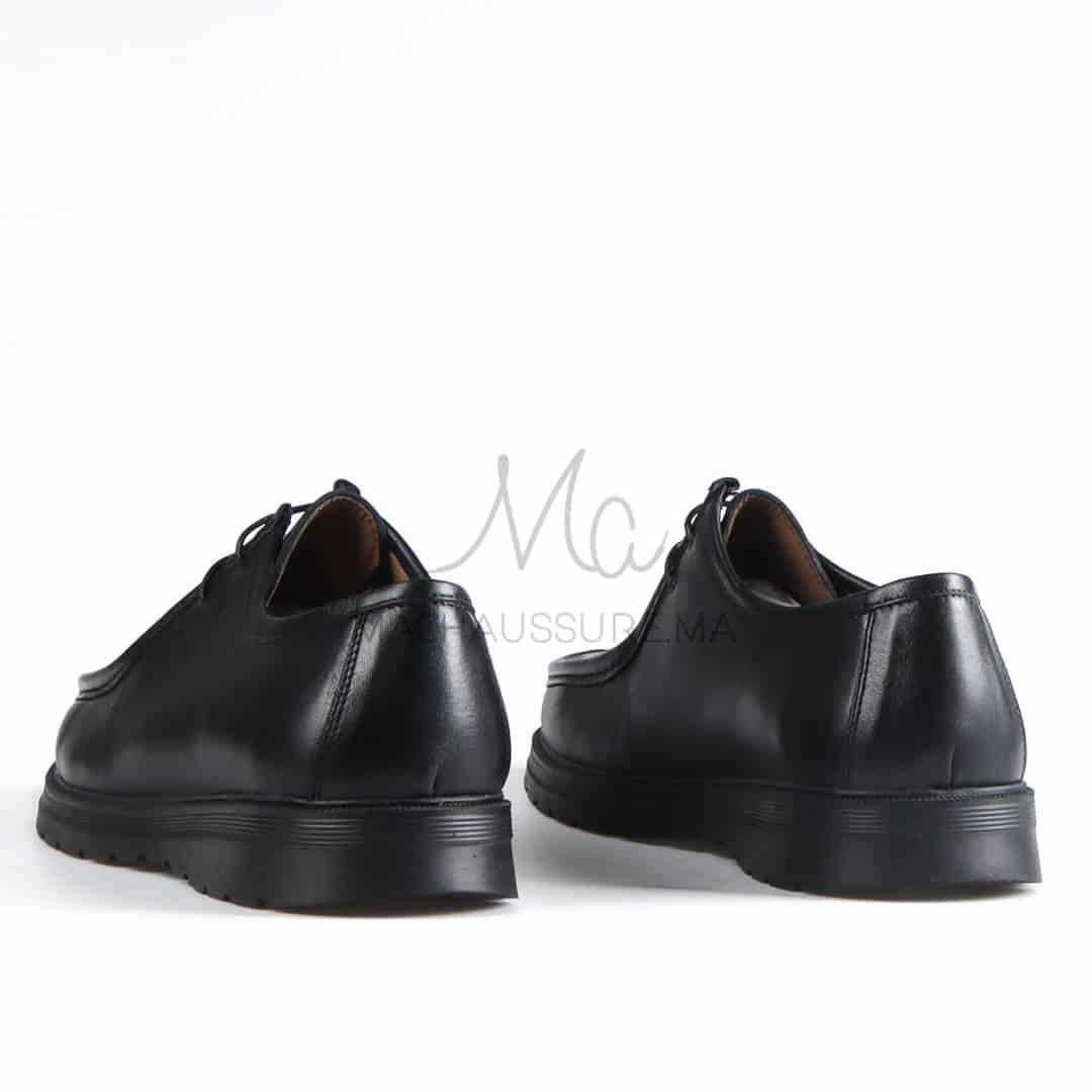Terzo - Chaussures à lacets pour Hommes 100% Cuir en Noir.