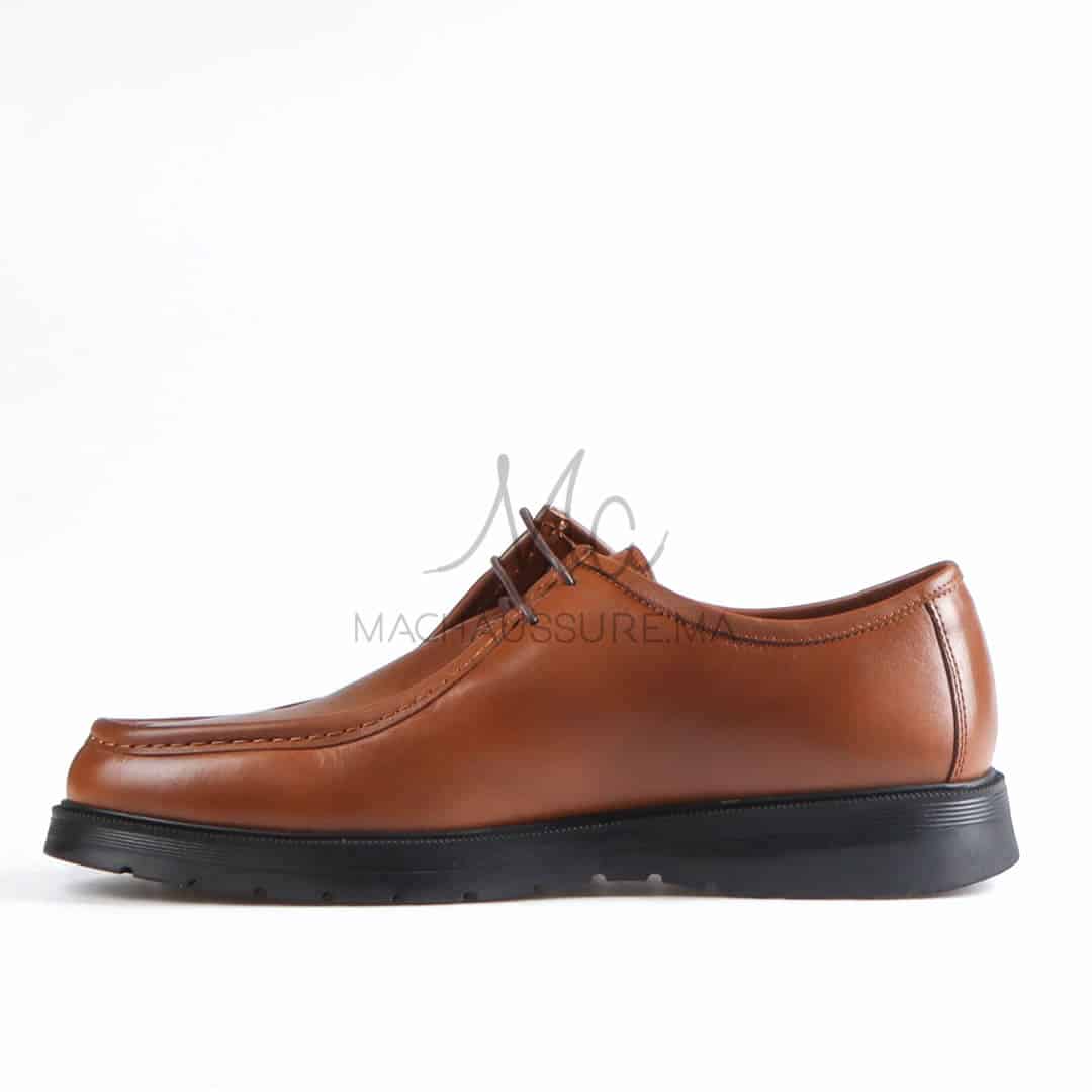 Terzo - Chaussures à lacets pour Hommes 100% Cuir en Tabac.