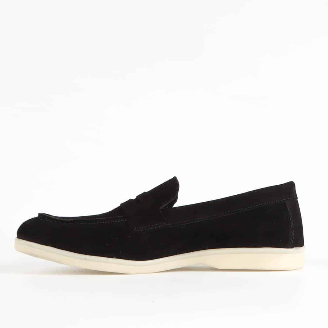 Belcanto – Mocassins 100 % Daim Noir.