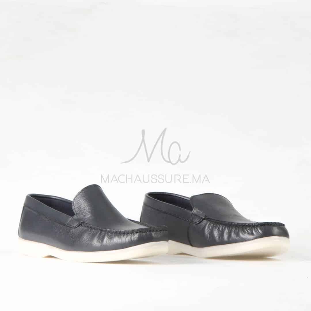 Oratorio – Mocassins 100 % Cuir Gris.