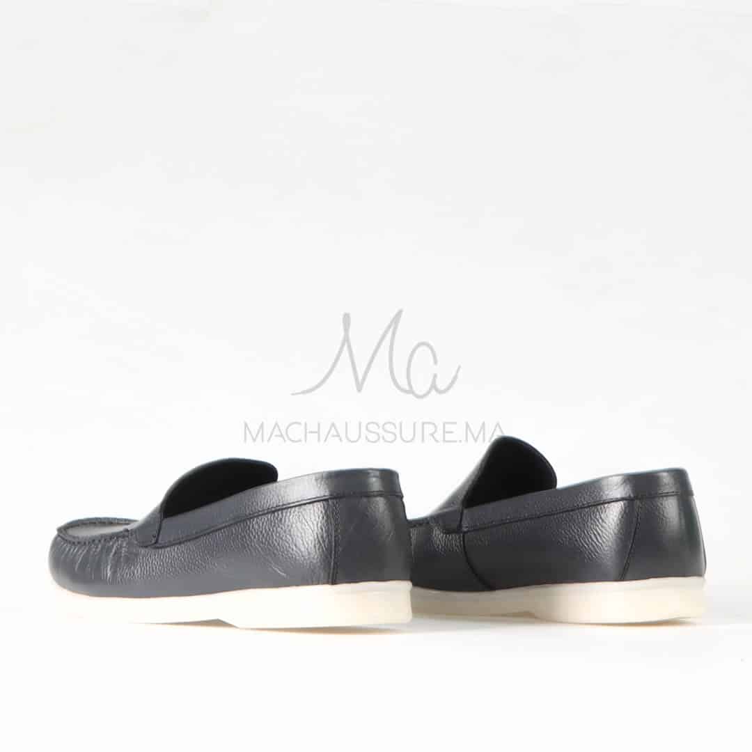 Oratorio – Mocassins 100 % Cuir Gris.