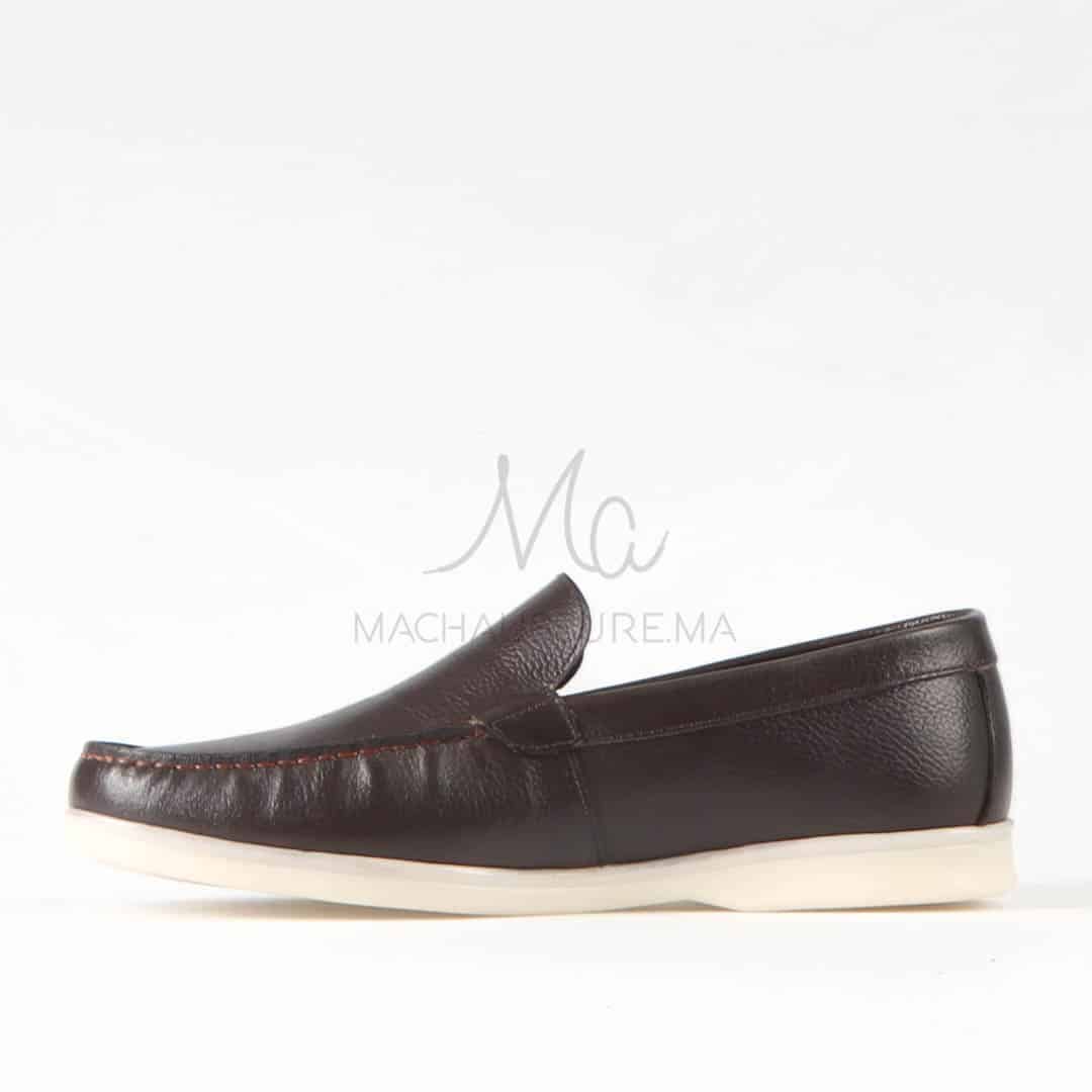 Oratorio – Mocassins 100 % Cuir Marron.