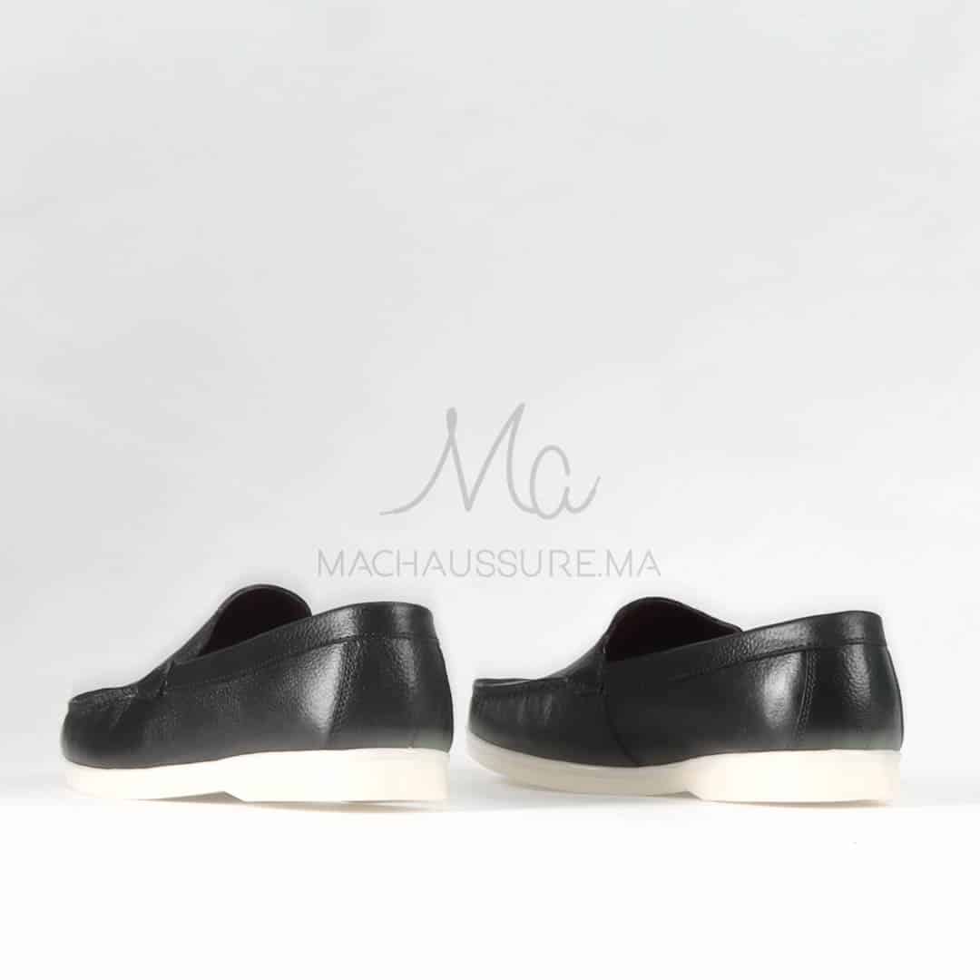 Oratorio – Mocassins 100 % Cuir Noir.