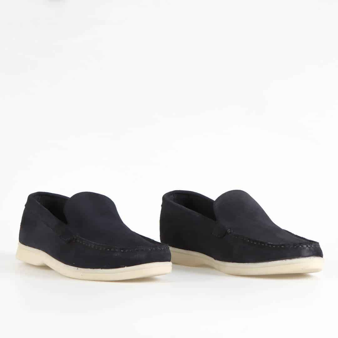 Oratorio – Mocassins 100 % Daim Bleu.