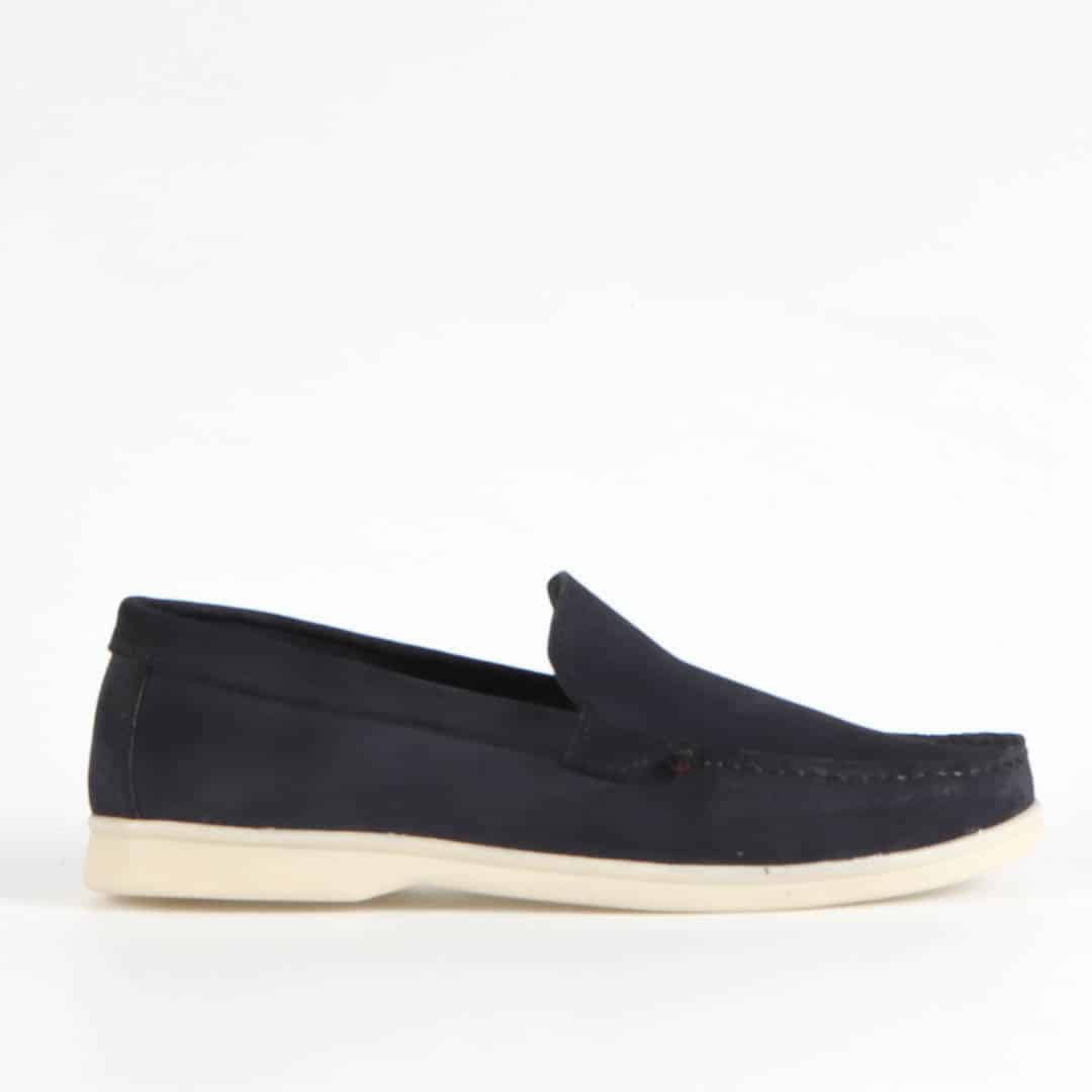 Oratorio – Mocassins 100 % Daim Bleu.