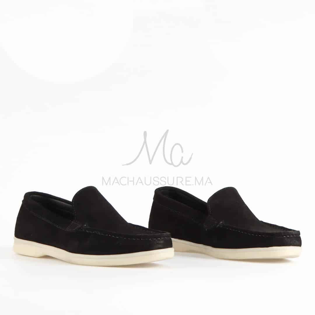Oratorio – Mocassins 100 % Daim Noir.