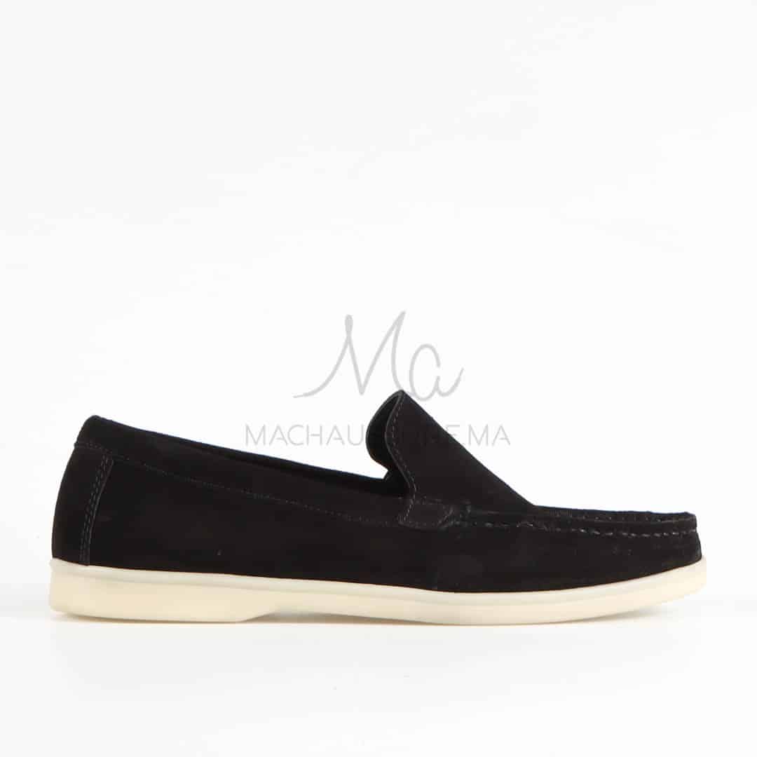 Oratorio – Mocassins 100 % Daim Noir.