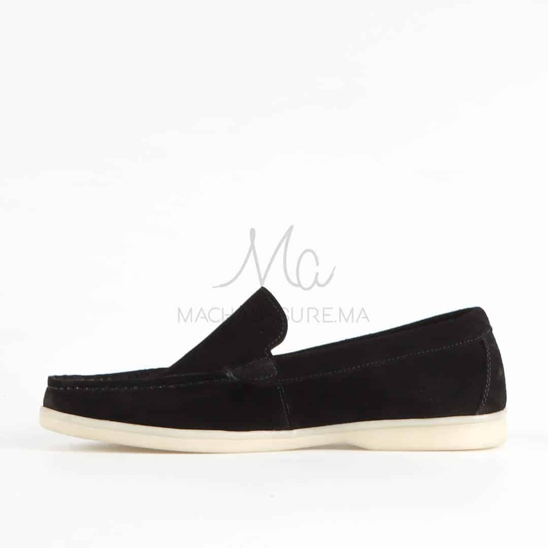 Oratorio – Mocassins 100 % Daim Noir.