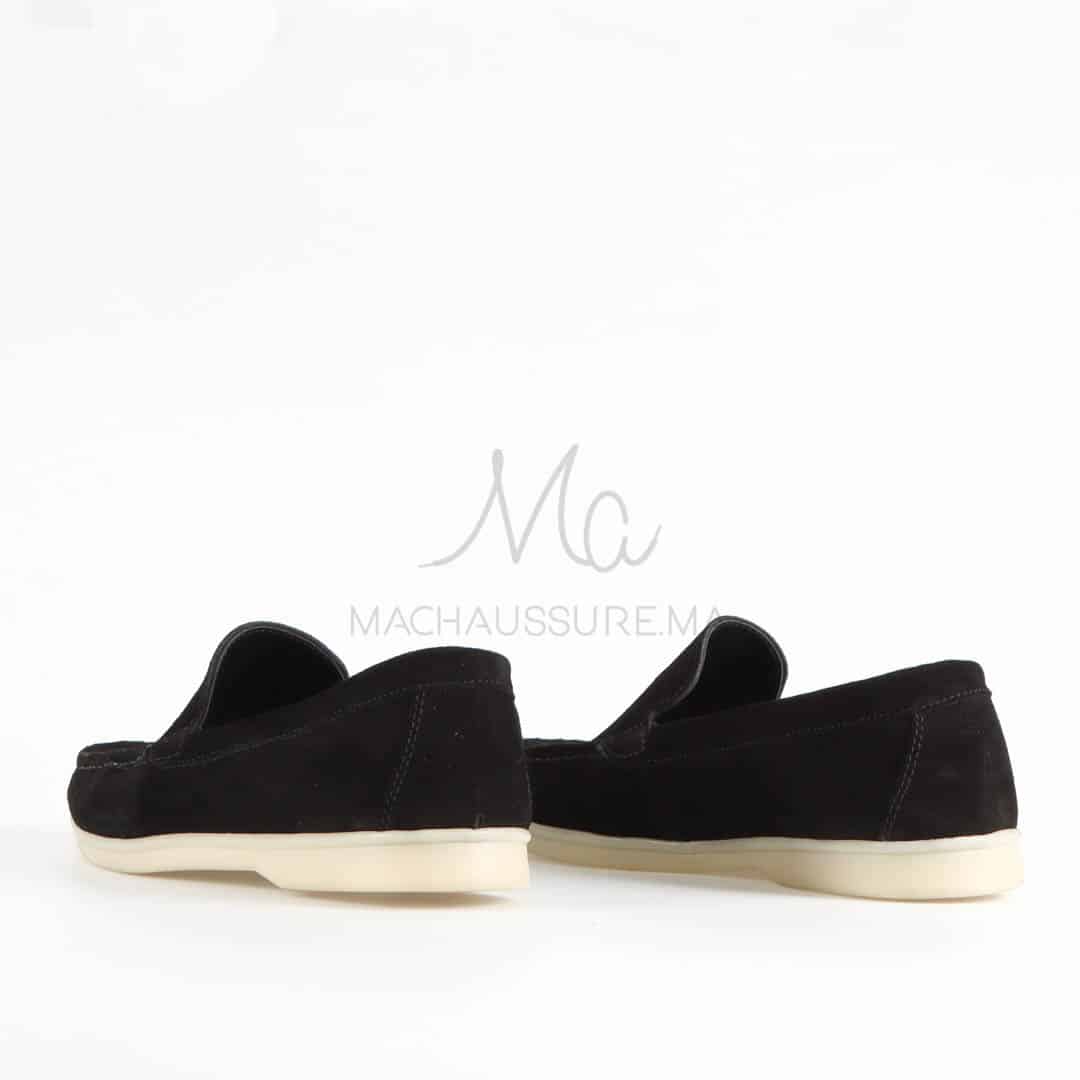 Oratorio – Mocassins 100 % Daim Noir.