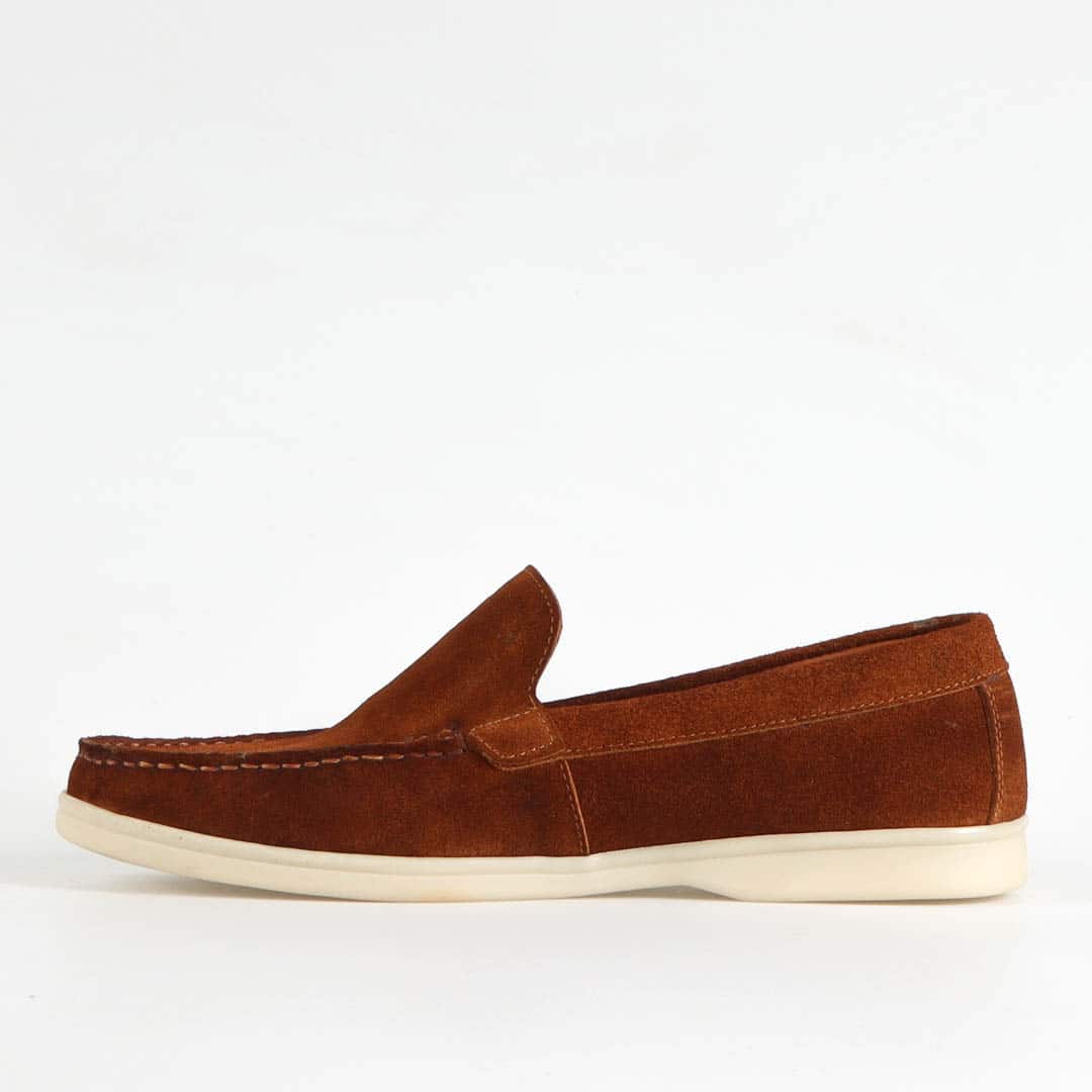 Oratorio – Mocassins 100 % Daim Tabac.
