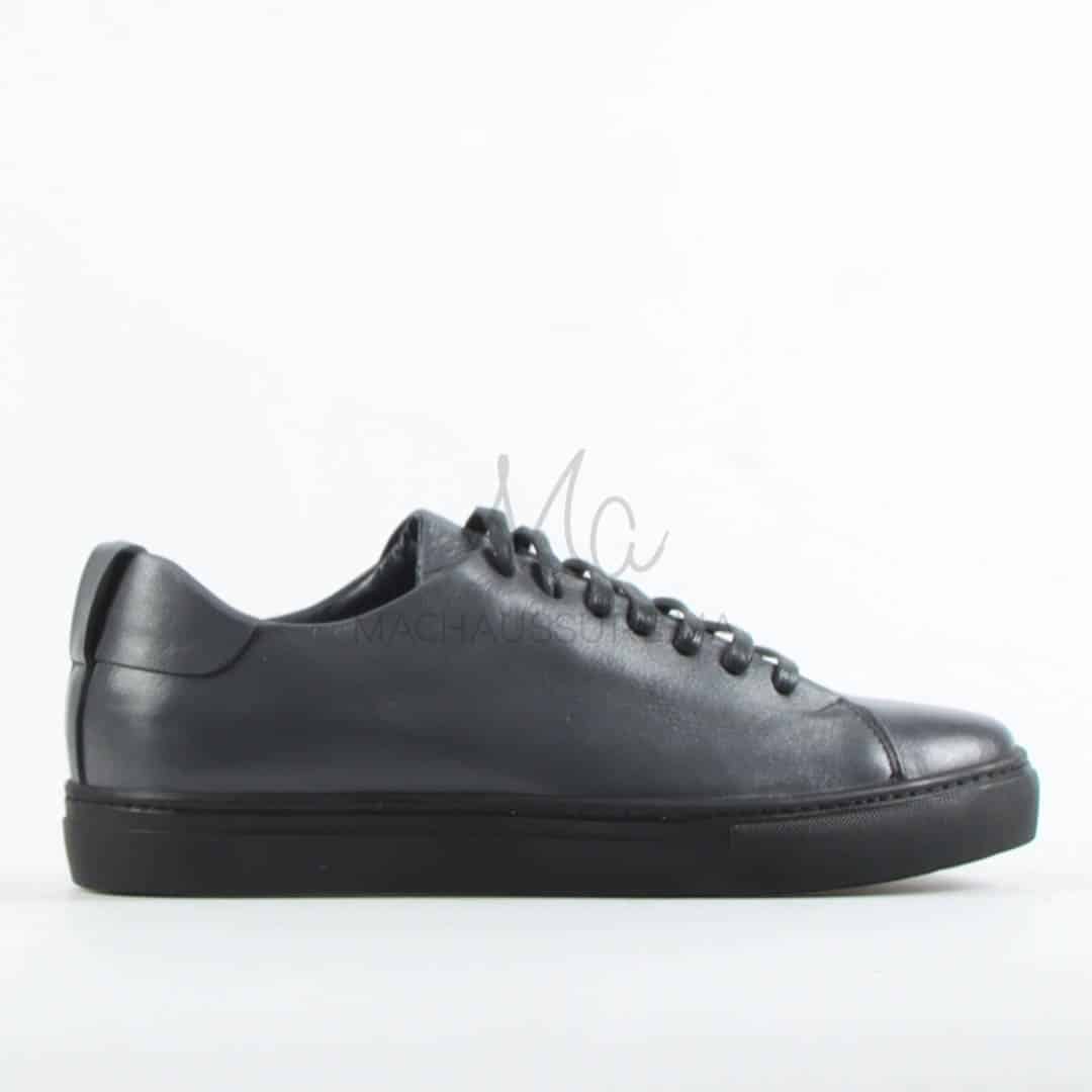 Lorenzo - Baskets Hommes 100% Cuir en Gris.
