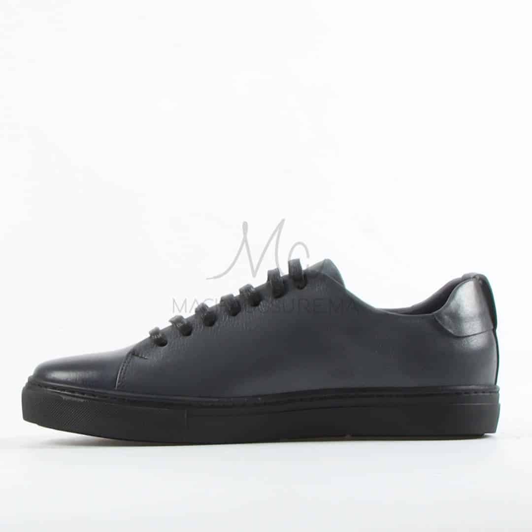 Lorenzo - Baskets Hommes 100% Cuir en Gris.