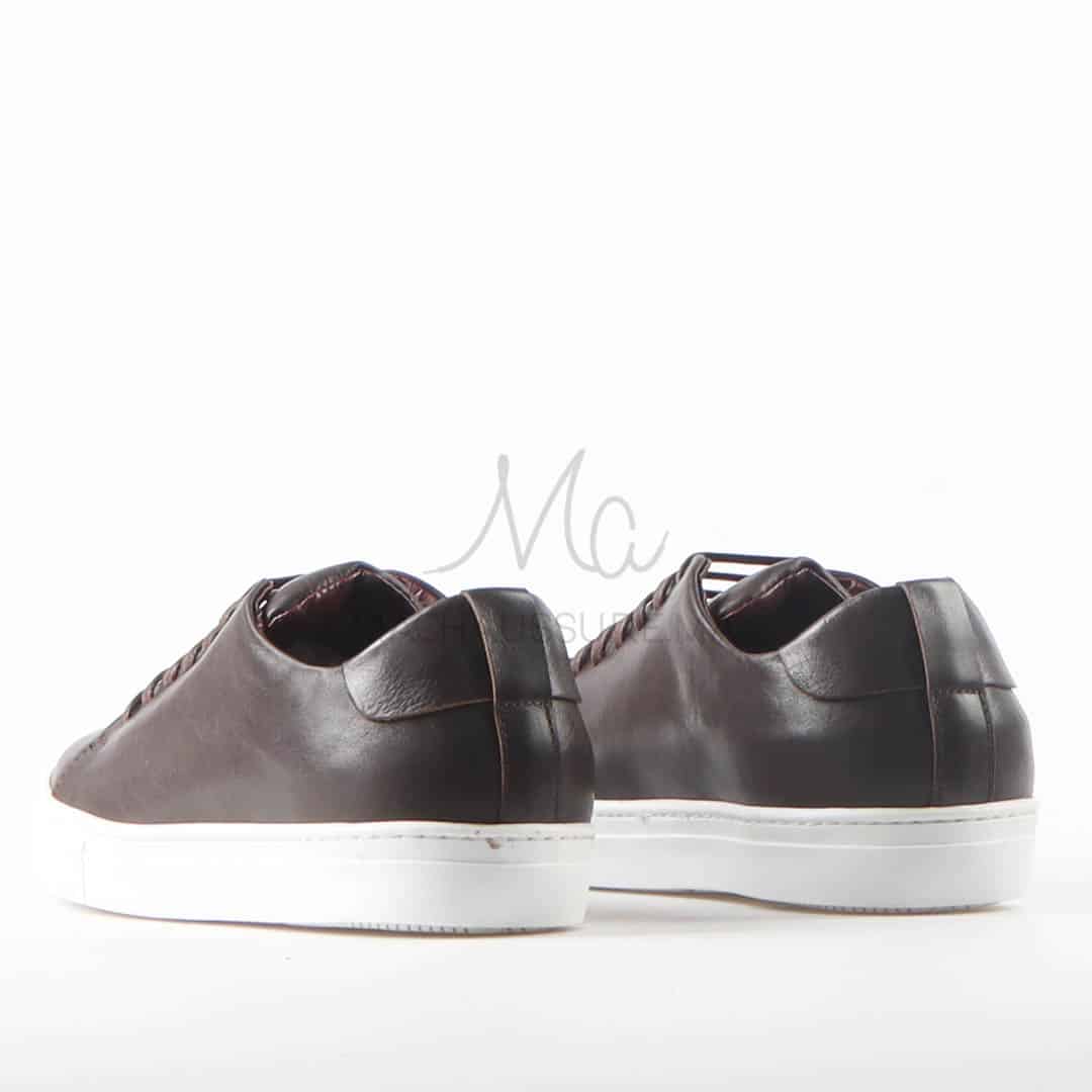 Lorenzo - Baskets Hommes 100% Cuir en Marron.