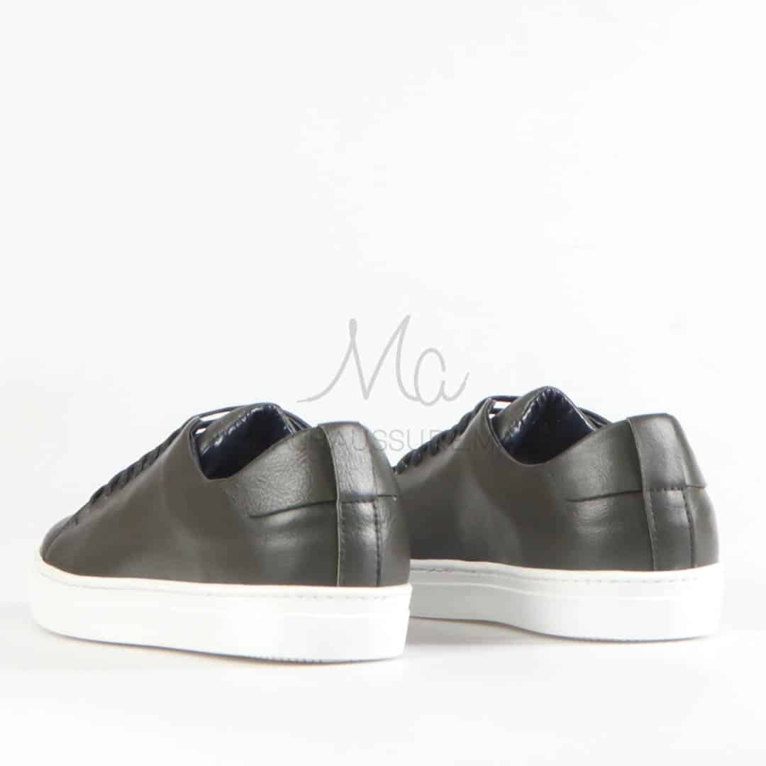 Lorenzo - Baskets Hommes 100% Cuir en Vert.