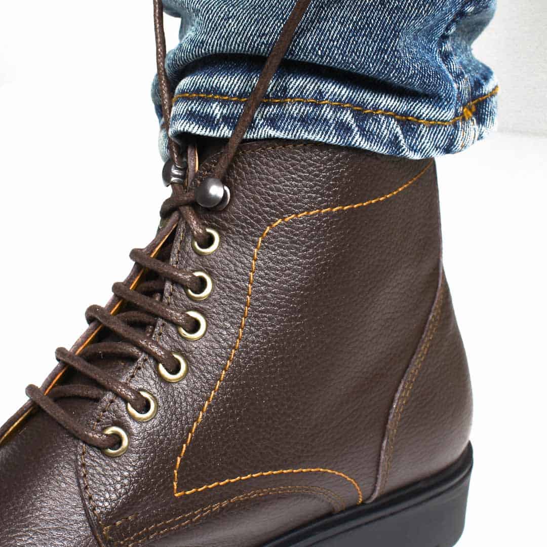 CORMAC - Bottines à lacets -Marron.