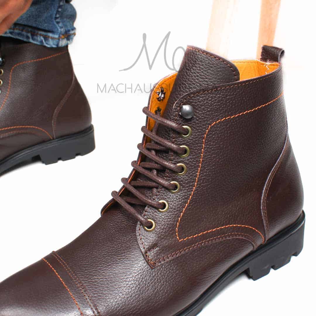 CORMAC - Bottines à lacets -Marron.