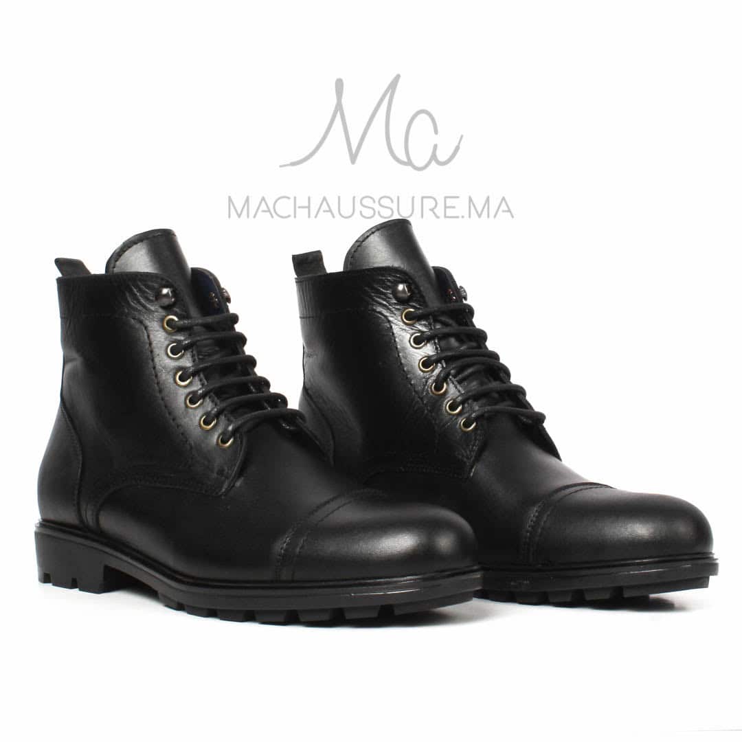 CORMAC - Bottines à lacets -Noir.