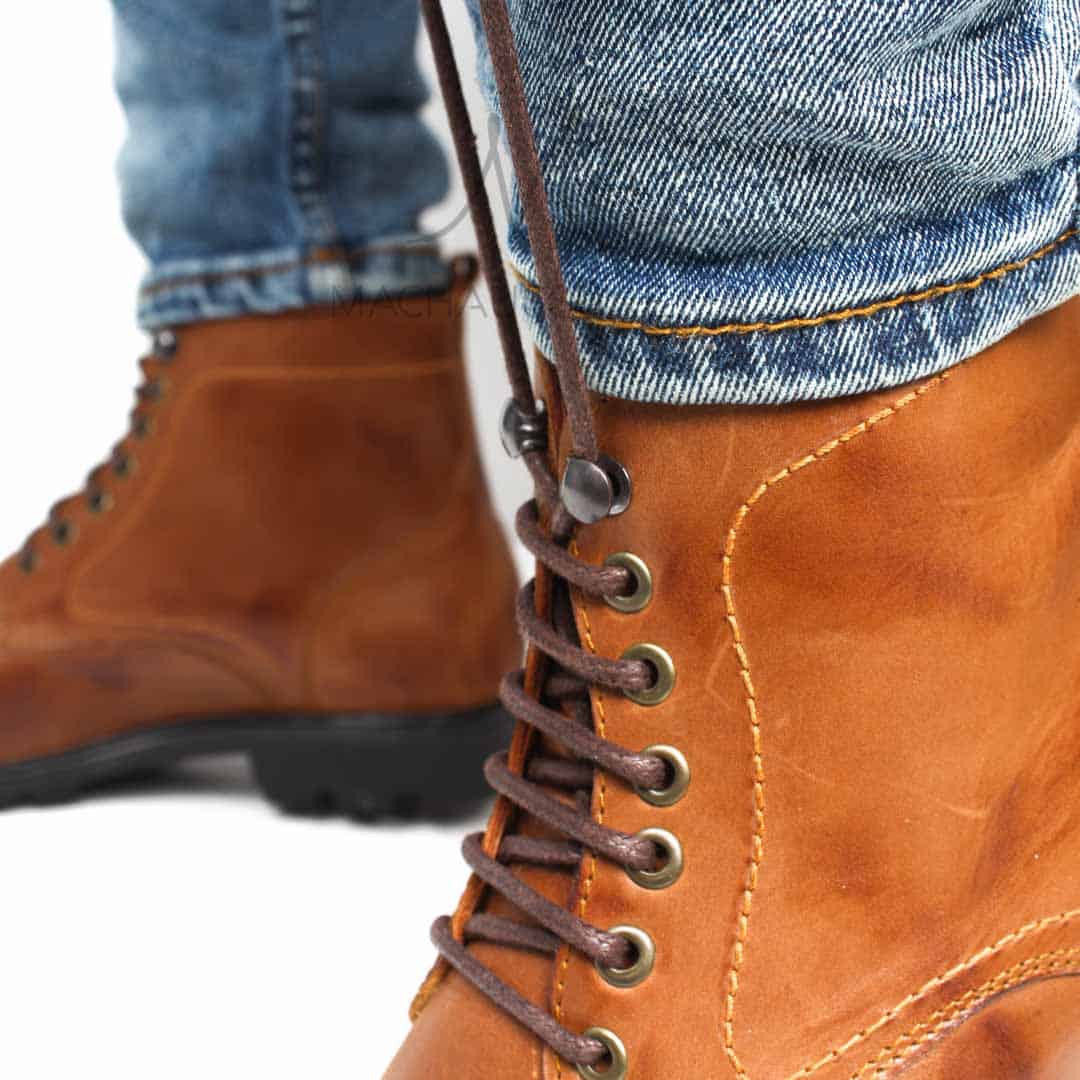 CORMAC - Bottines à lacets -Tabac.