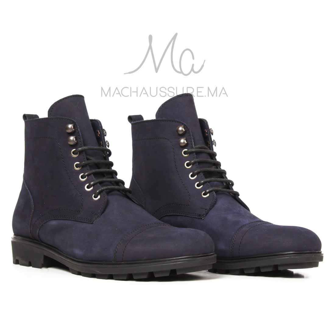 CORMAC - Bottines à lacets -Bleu.